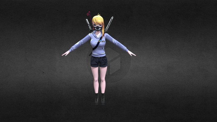 GIRL_NINJA 3D Model