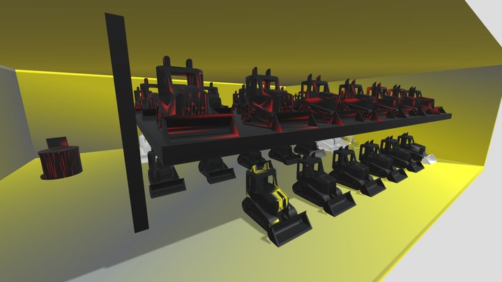 3d bulldozer shop 3D Model