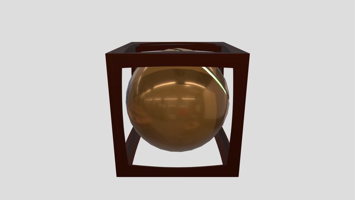 Sphère dans un cube 3D Model