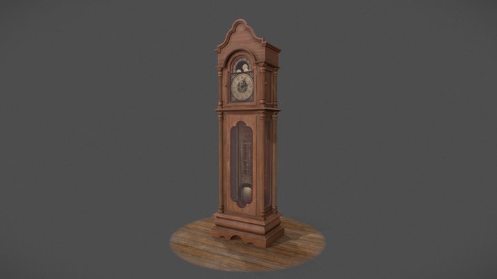 Grandfather Clock 3D Model