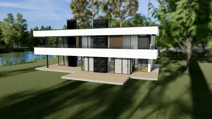 Villa Lisse - Simple Curtains 3D Model