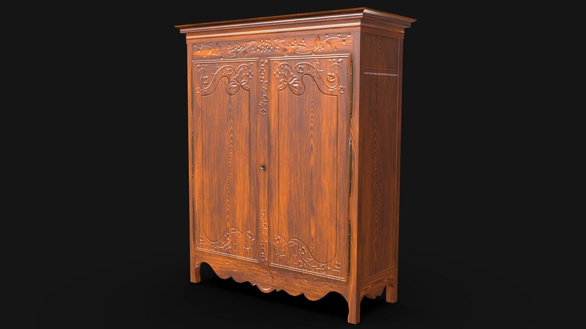 Antique Ornate Armoire - Buy Royalty Free 3D model by Manifold Assets ...