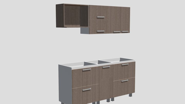 Cocina modular de prueba 3D Model