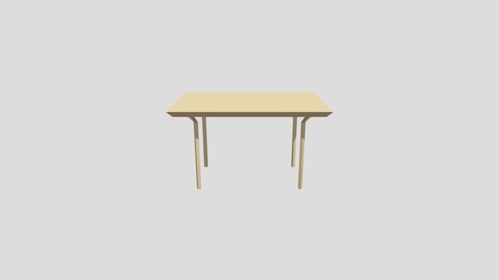 Wishbone Table 3D Model