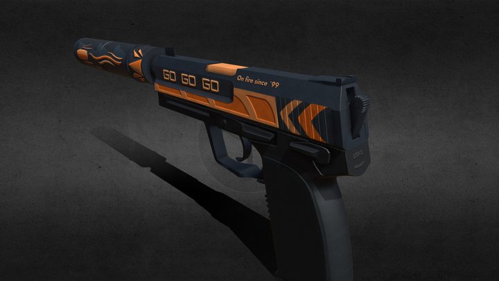 USP-S | On Fire 3D Model