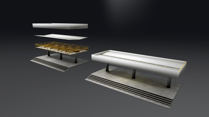 Parada de buses 3d model 3D Model