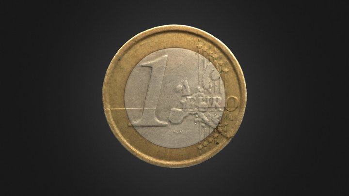 1 Euro (Italian) 3D Model