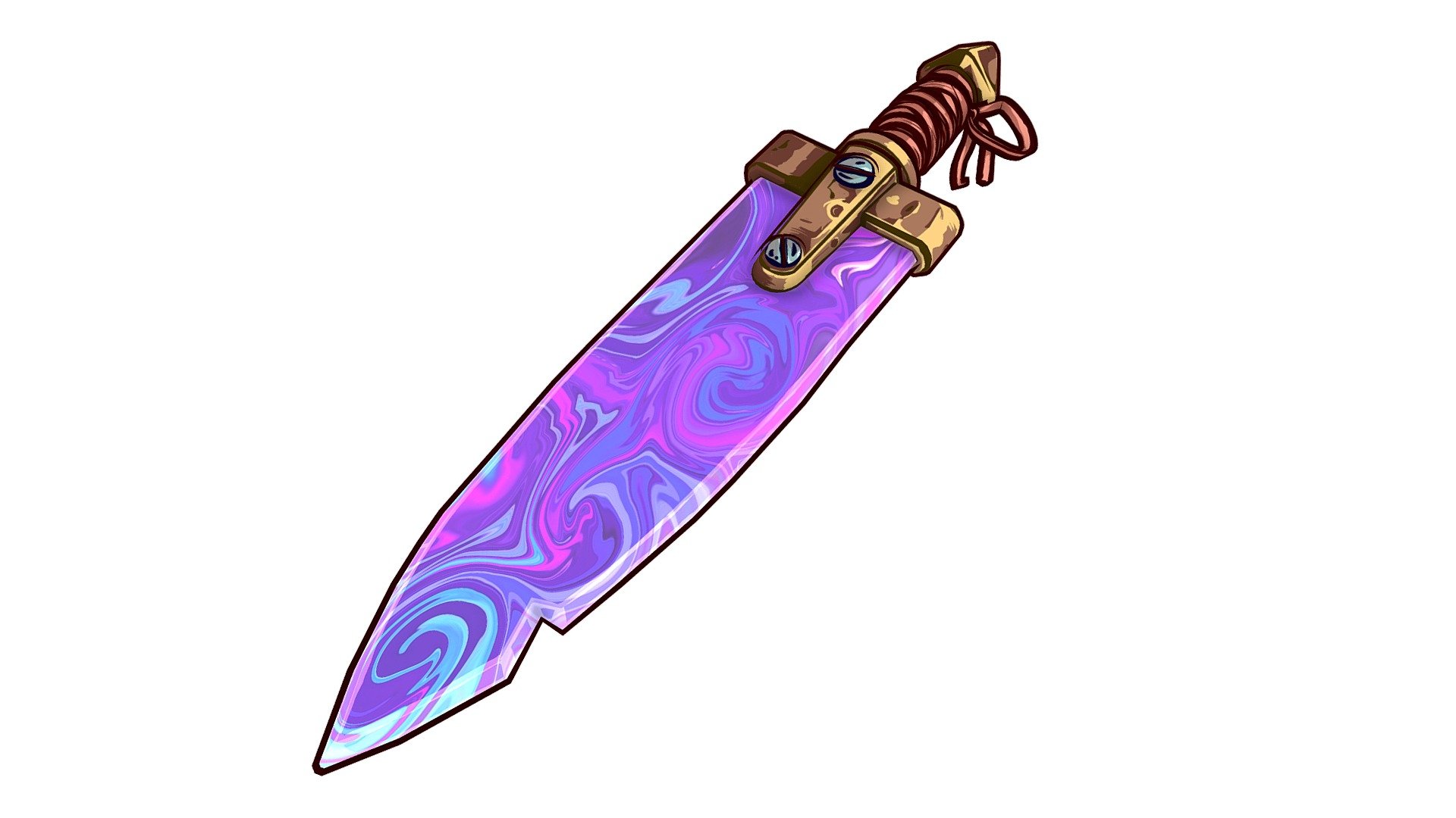 Damascus Blade - 3D model by Lisa Salmon (@leviatharys) [0e6da39 ...