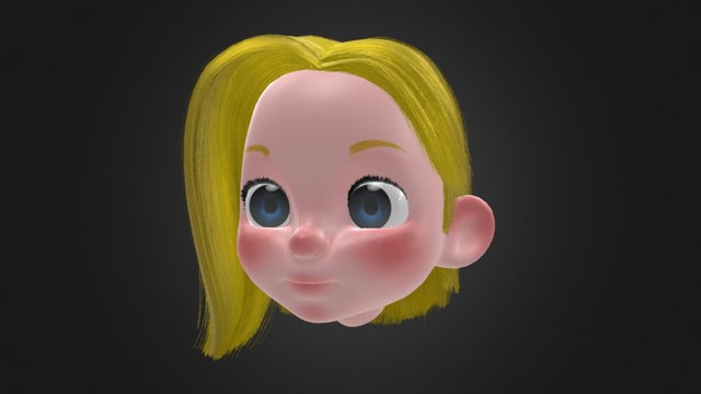 Judy Hair Animation 3D Model
