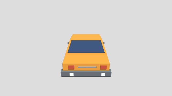 Yellow Car 3D Model