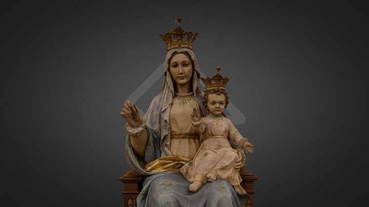 Statua Santa Maria Regina del Monte Carmelo 3D Model