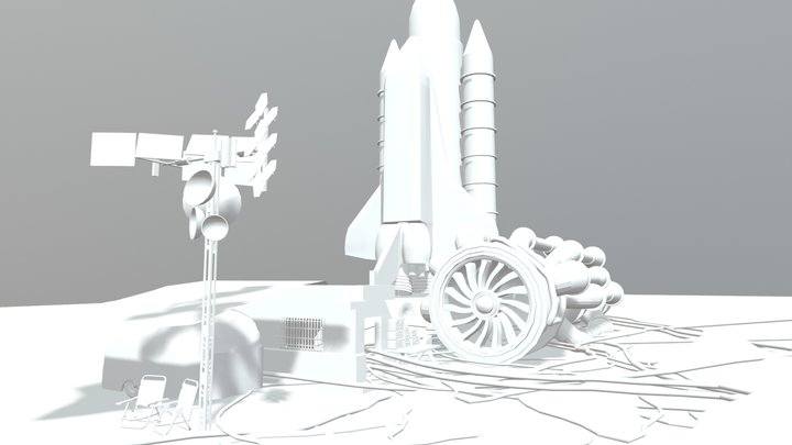 NASA DESERT OLD CAMP 3D Model