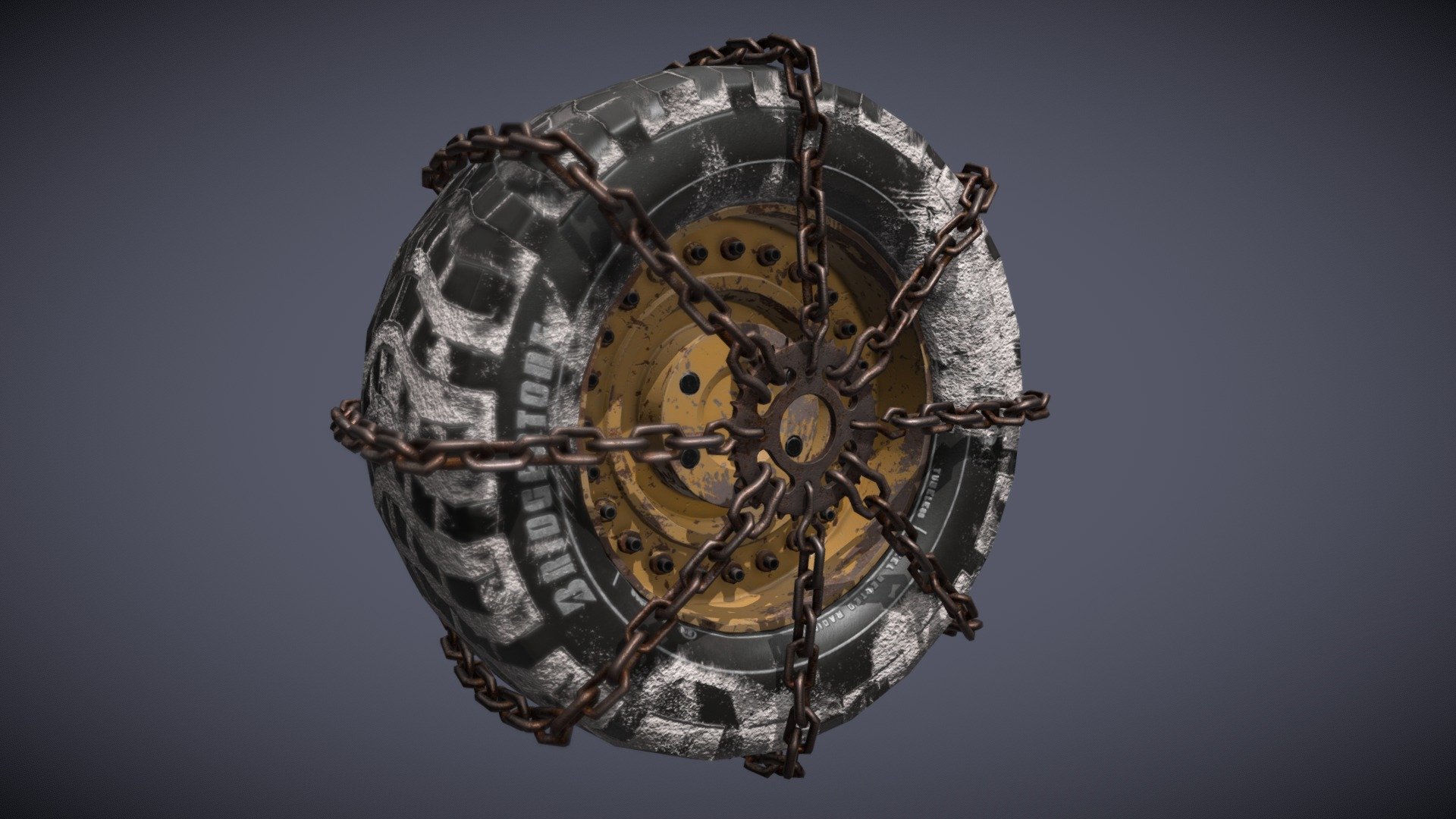 Snow Tire - 3D model by MDCornett [0e758a8] - Sketchfab