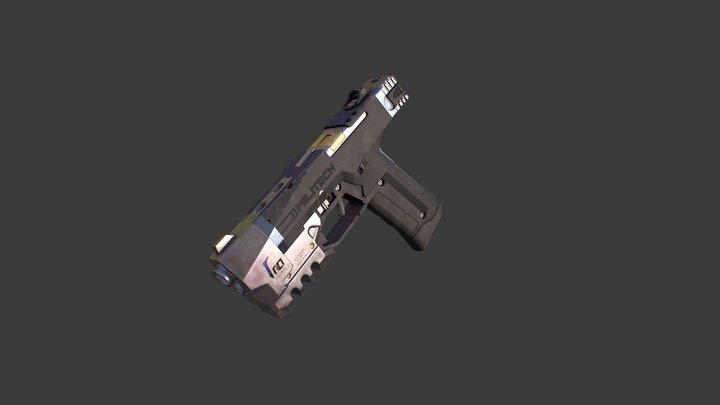 Cyberpunk 2077 - Militech gun 3D Model
