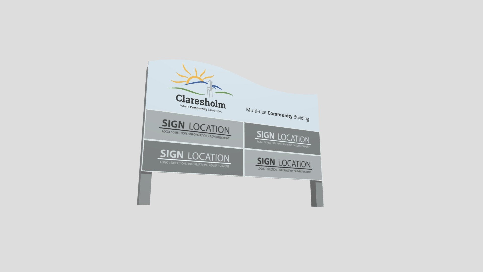 Monument SIGN - Claresholm - 3D model by Can West Legacy Inc. 3D Sept ...