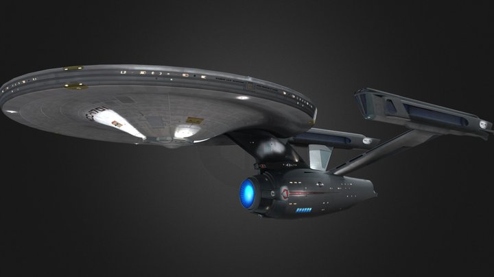 USS Enterprise Star Trek Wrath of Khan 3D Model