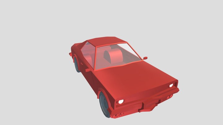 Stylized Low-Poly Car