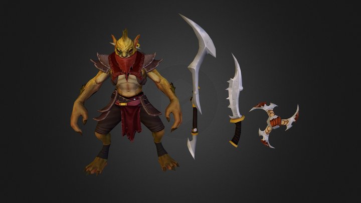 DoTA 2 Bounty Hunter 3D Model