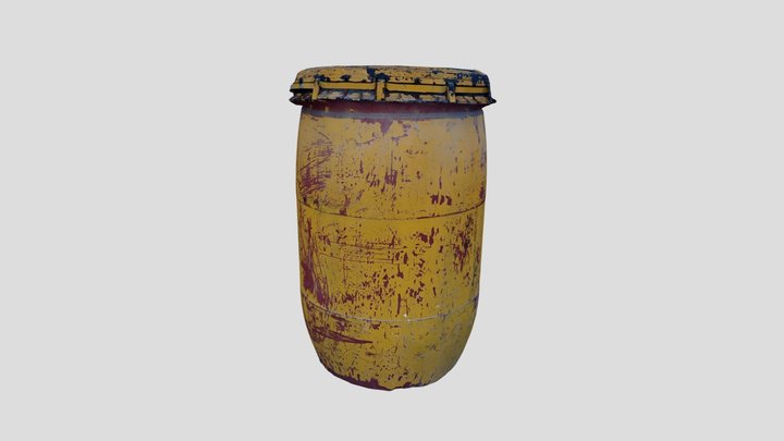A plastic barrel 3D Model
