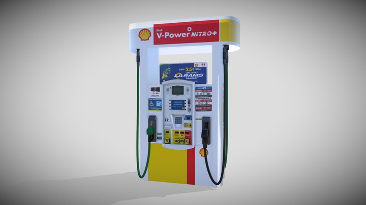 shell diesel pump 3D Model