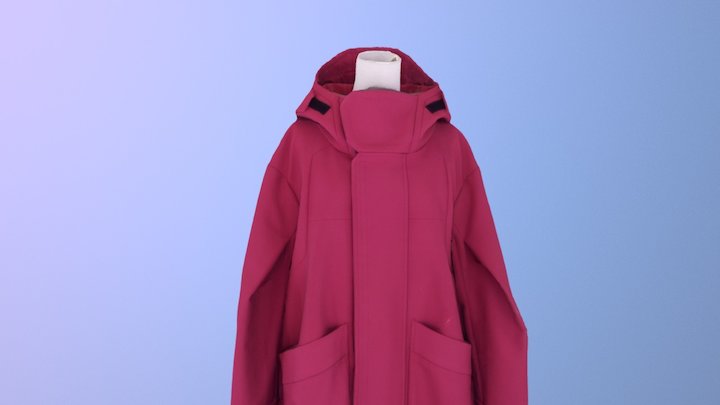 Distopia Coat （RED） 3D Model