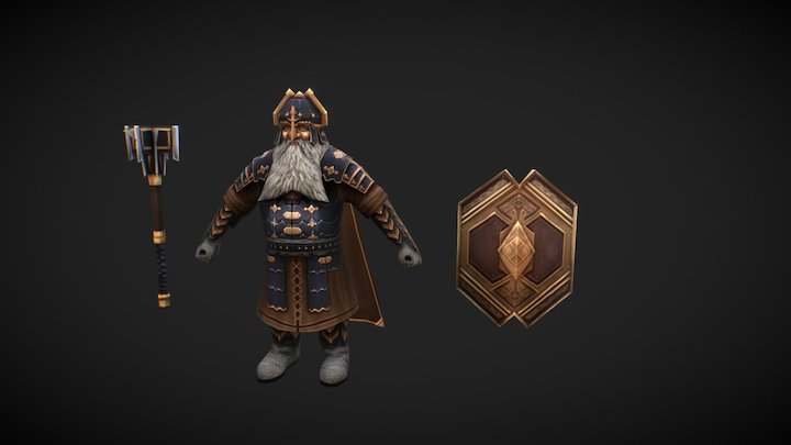 Dwarf king 3D Model
