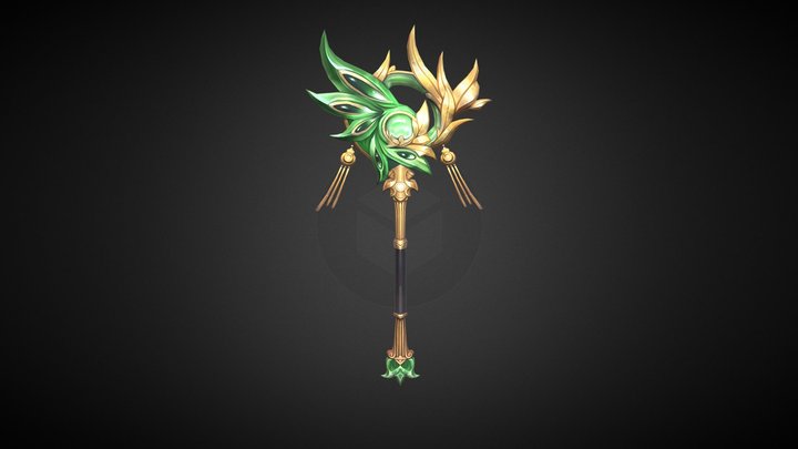 Stylized Fantasy RPG Bell 4 3D Model