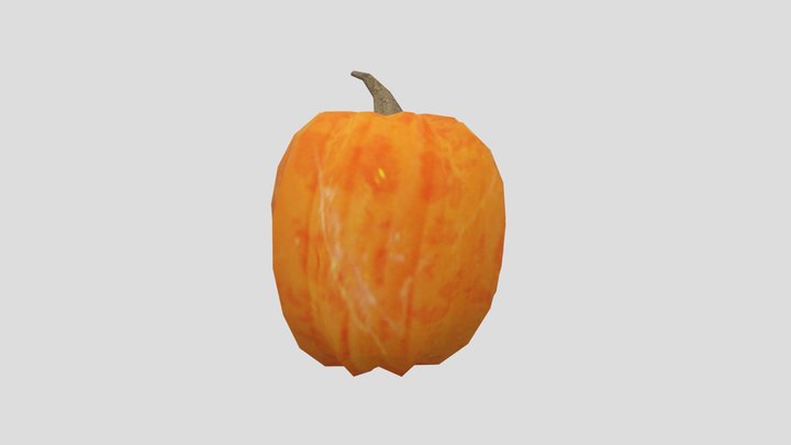 Low Poly Pumpkin 3D Model