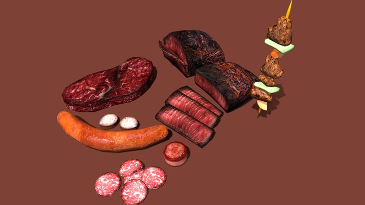 Meat Barbecue Pack 3D Model