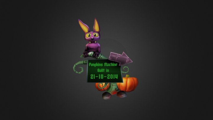 Halloween Machine information Pannel 3D Model