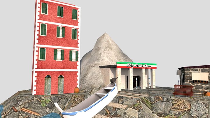 Cinque Terre CityScene 3D Model