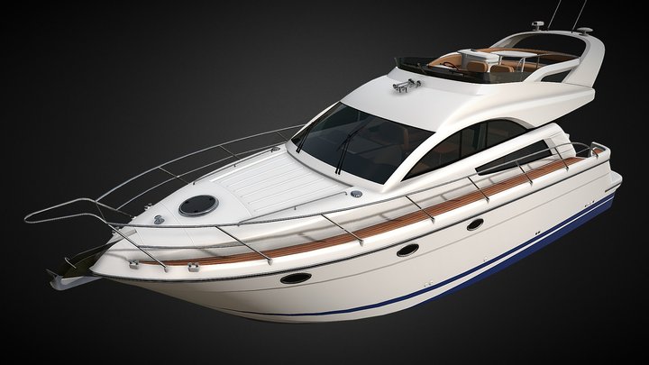 Yacht PBR 3D Model