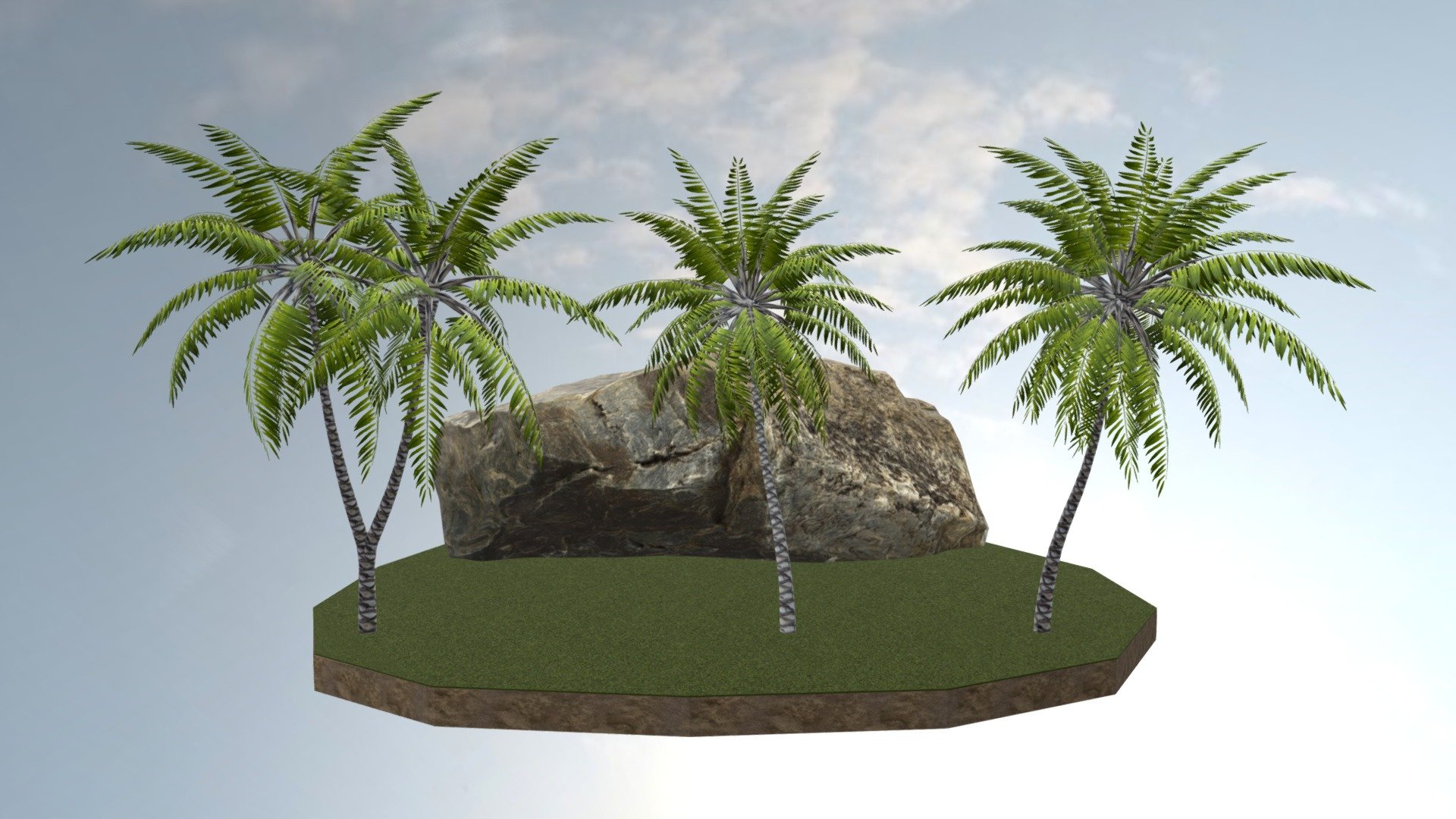 Coconut Palm Trees FREE Low Poly