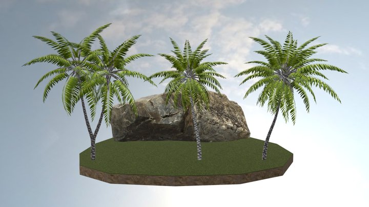 Coconut Palm Trees FREE Low Poly – Modèle 3D gratuit STL