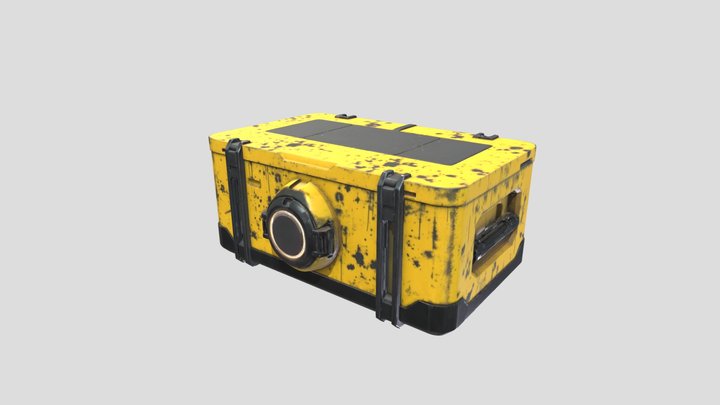 Futuristic Cyberpunk Closed Container – Modelo 3D gratuito STL