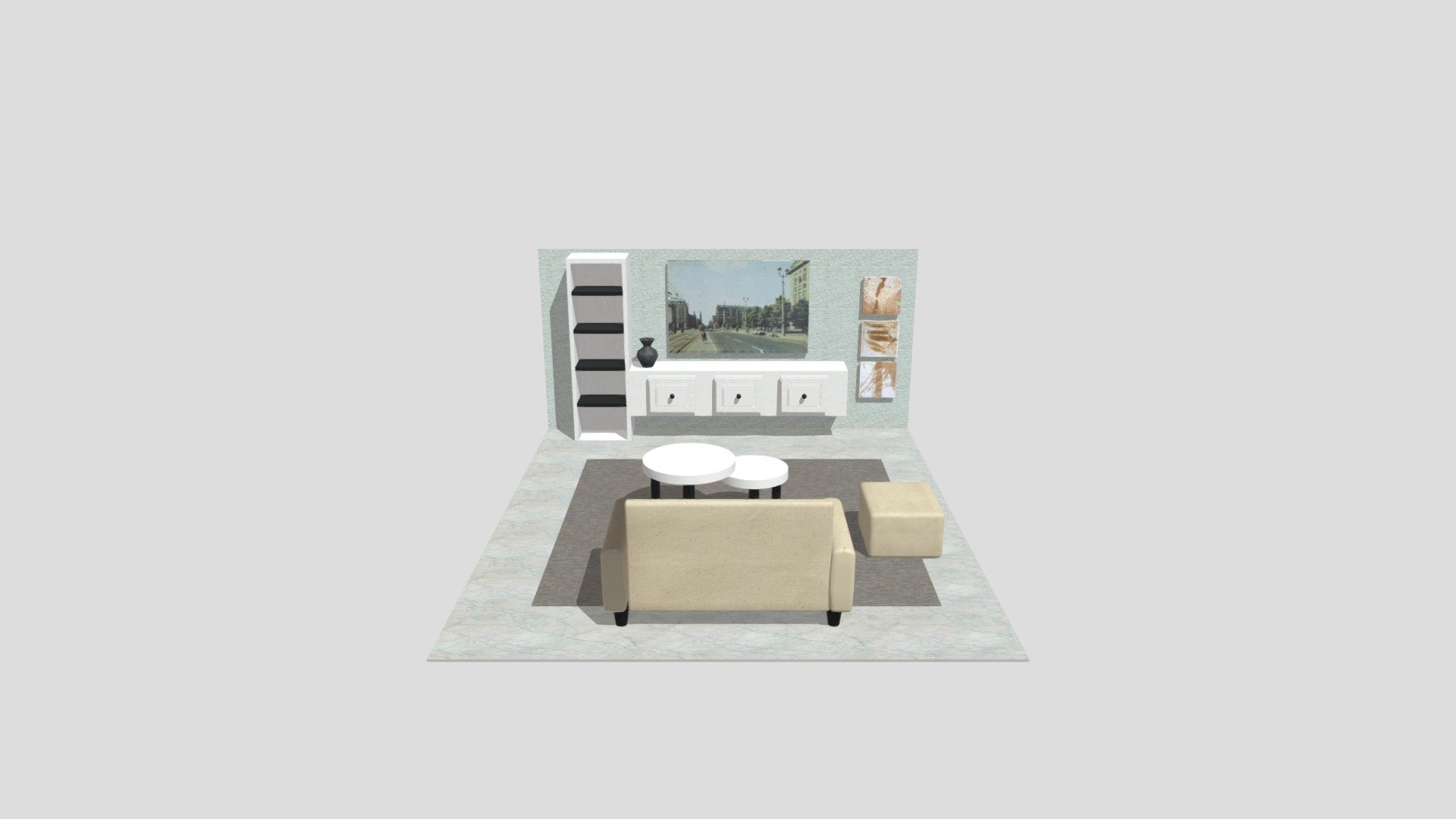 Living Room - Download Free 3D model by A110082031 (@angela08063287 ...