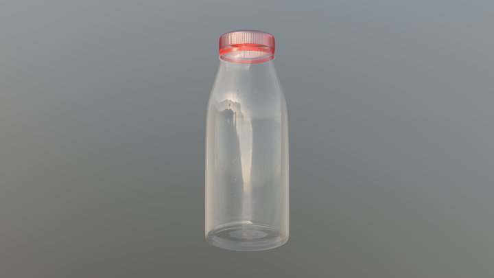 Plastic bottle with droplets and haze 3D Model