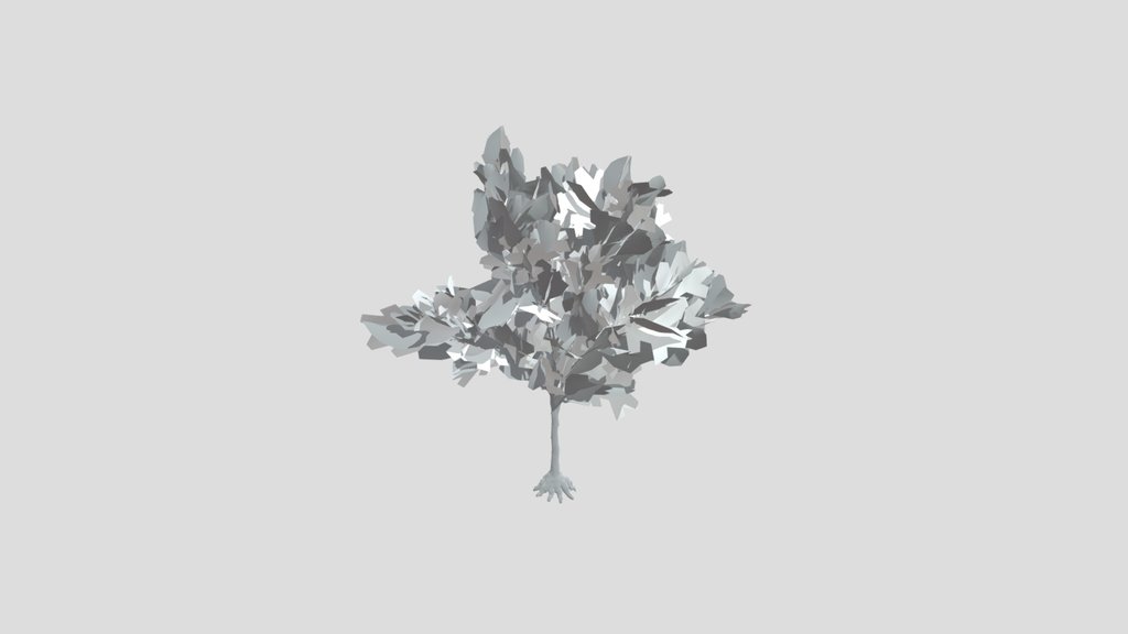 Coral Bark Tree Animated Lowpoly