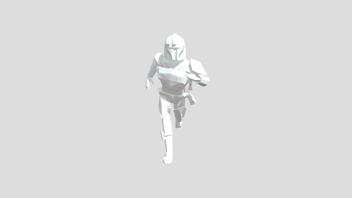 Din Djarin Run Animation 3D Model