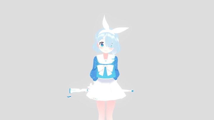 "ブルーアーカイブ -Blue Archive-"アロナ 【3Dモデル・VRM】 3D Model