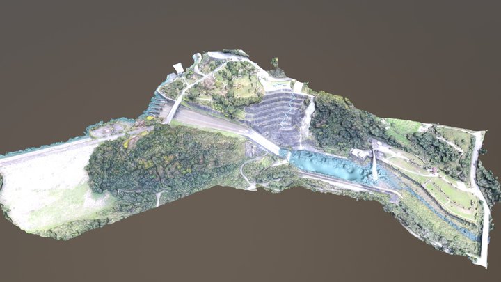20180226鯉魚潭空拍全區正攝影像 3D Model