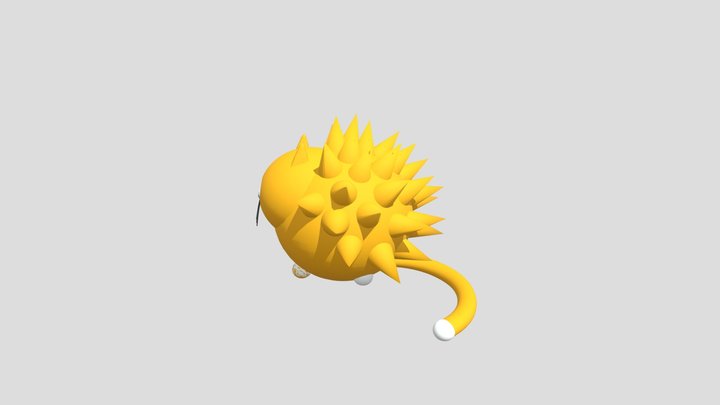 Spikey Cat 3D Model