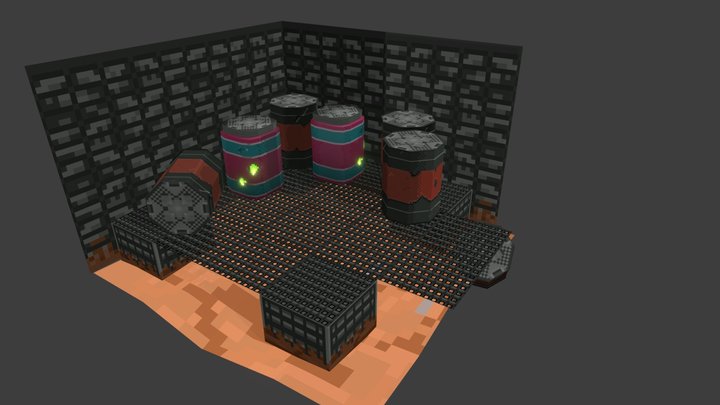 Stockage LowPoly 3D Model