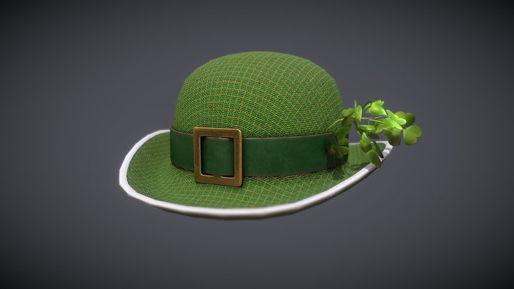 St Patricks Day Leprechaun Hat 3D model