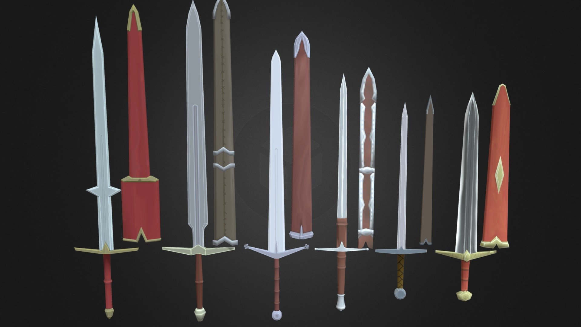 Standard Sword Collection - Buy Royalty Free 3D model by JoeTheAntiPro ...