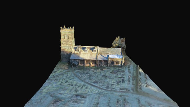 Cymru Drones Cheshire Church 3D Model