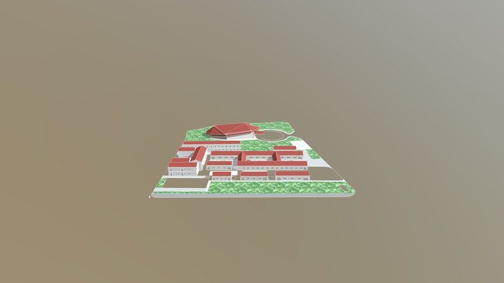 Hội trường Rùa - Đại học Cần Thơ 3D Model