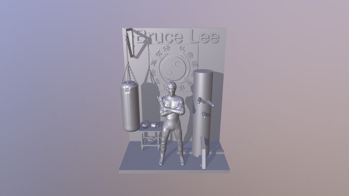 Scene Bruce Lee 3D Model