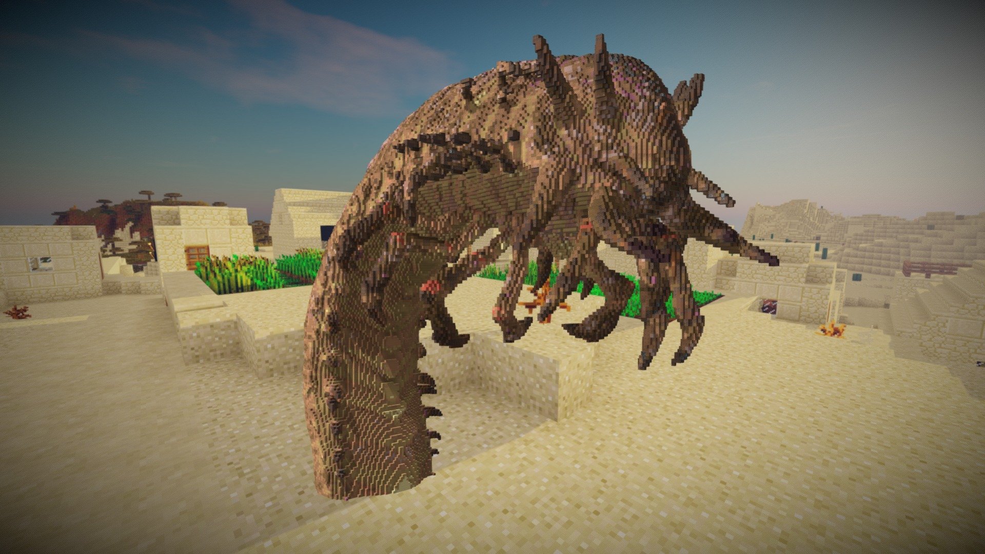 Minecraft Sand Worm Build Schematic - 3D model by inostupid (@inostupid)  [0e96986]