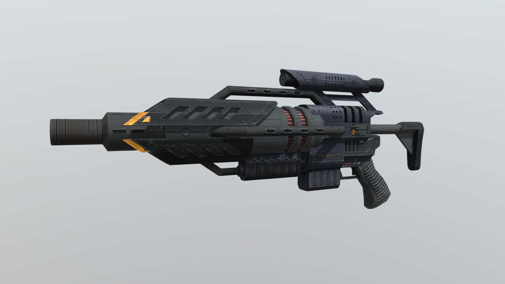 Low Poly 3D Plasma Gun